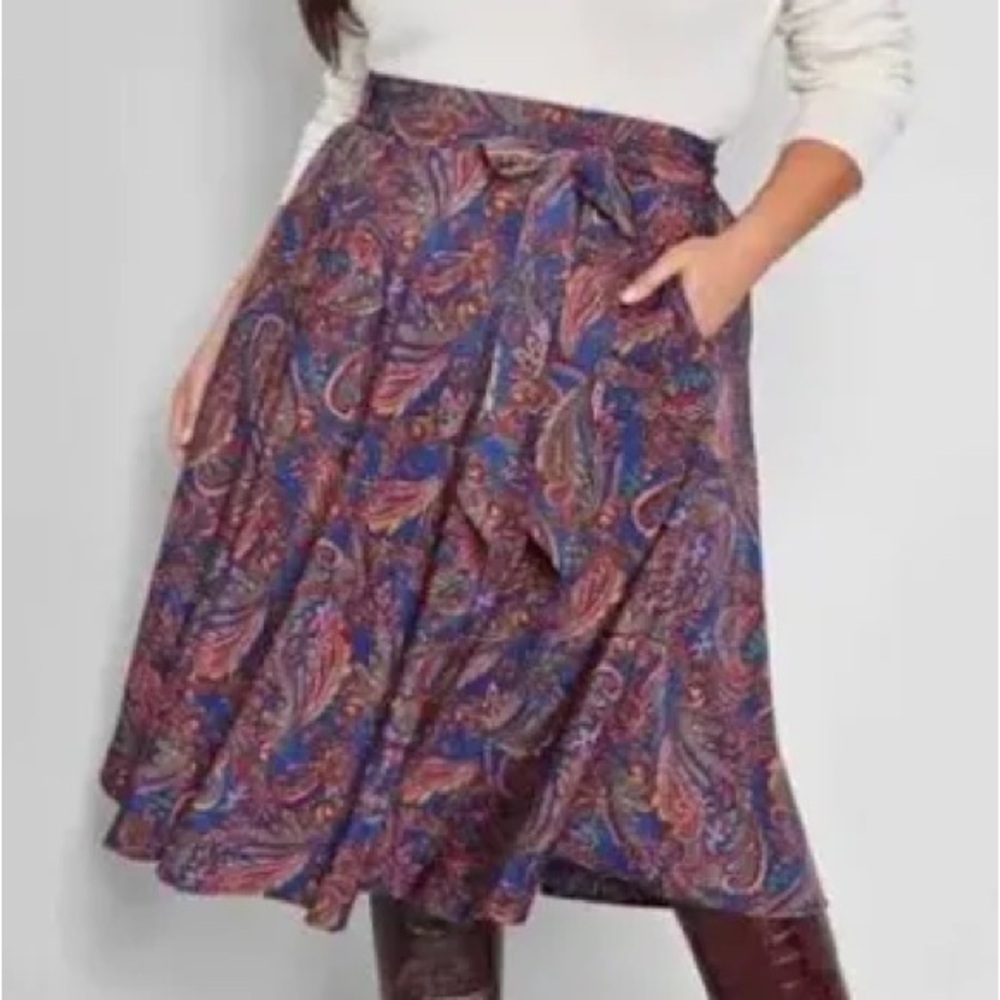 Mod Cloth Knee-length Paisley Circle Skirt